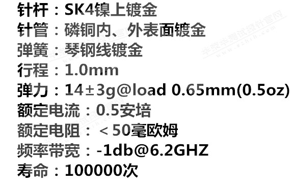 026-BJ-5.7L、BGA雙頭探針、測試探針